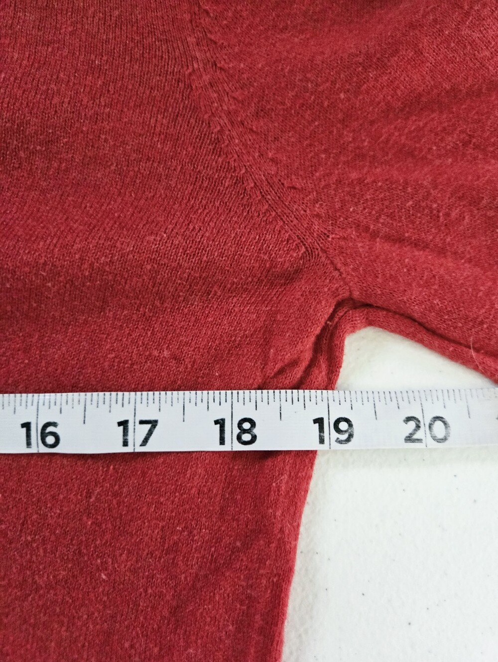 Vintage Lacoste Women's Red V-Neck Long Sleeve Pullover Sweater 44 - Picture 6 of 10
